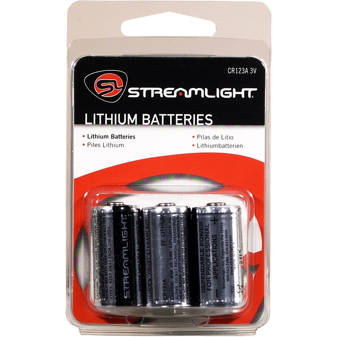 Streamlight 3v Cr123 Lithium Battery Pack 6 Pk.