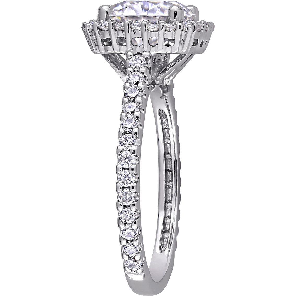 Sofia B. 10K White Gold 2 1/2 CTW Moissanite Halo Engagement Ring - Image 2 of 4