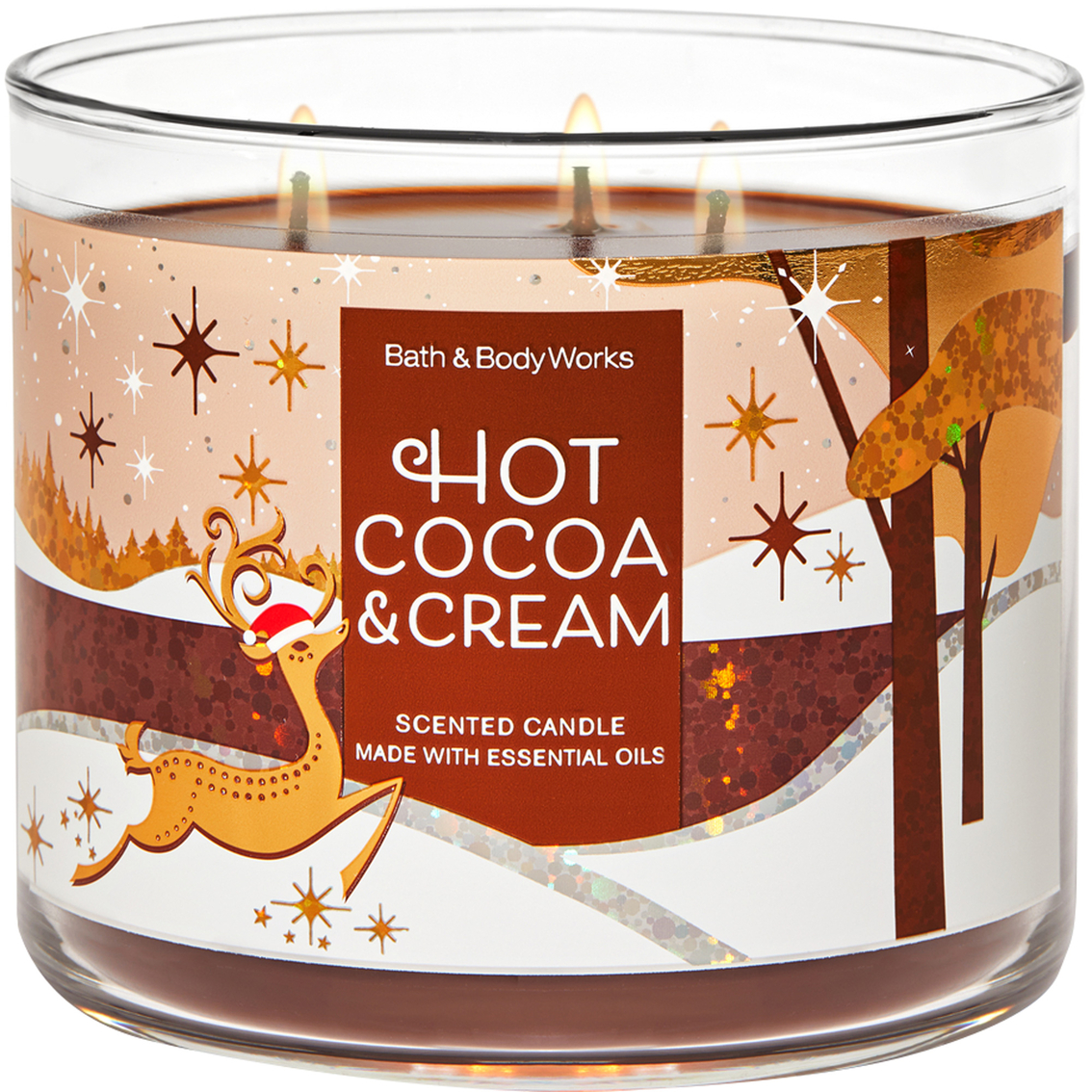 1 Bath & Body Works HOT COCOA & CREAM Large 3-Wick Candle 
