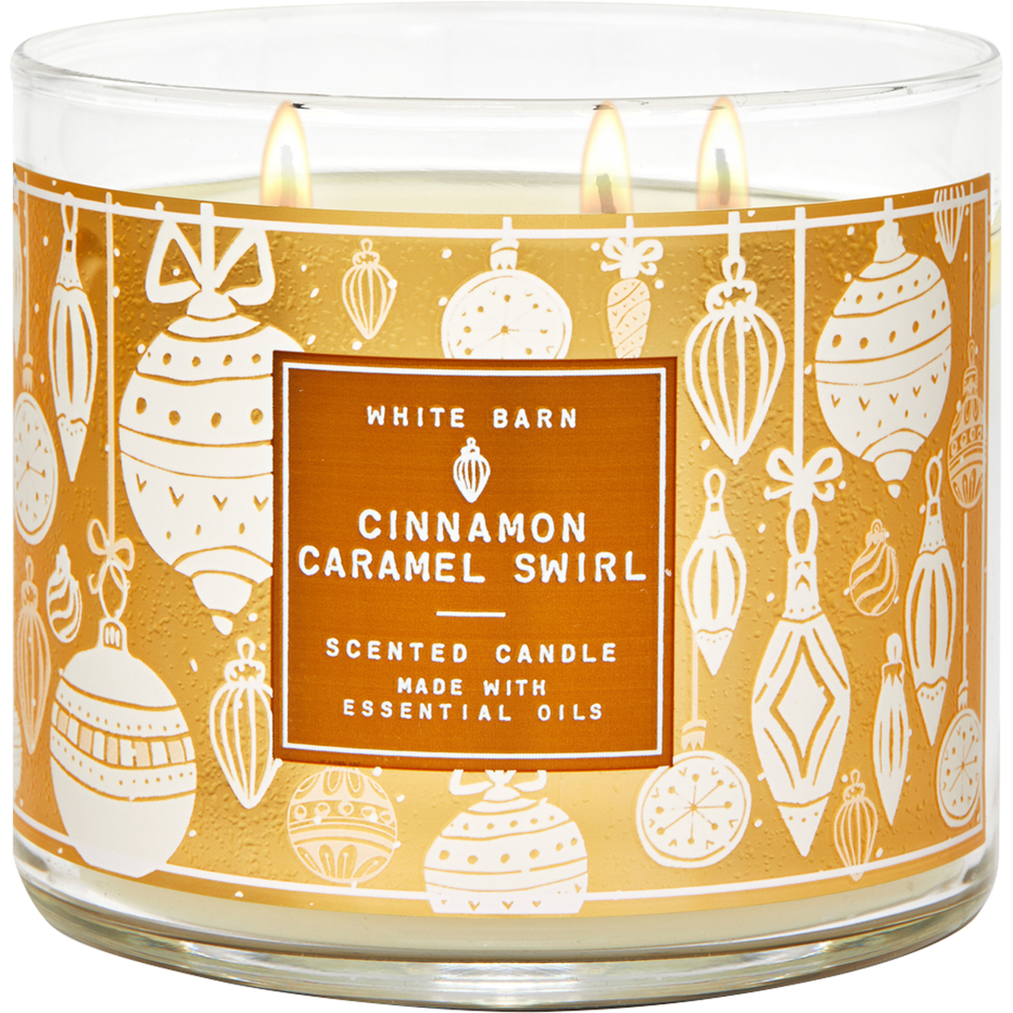 New 4 Bath & Body Works Cinnamon Caramel Swirl 14.5 OZ 3 Wick Large Candle 