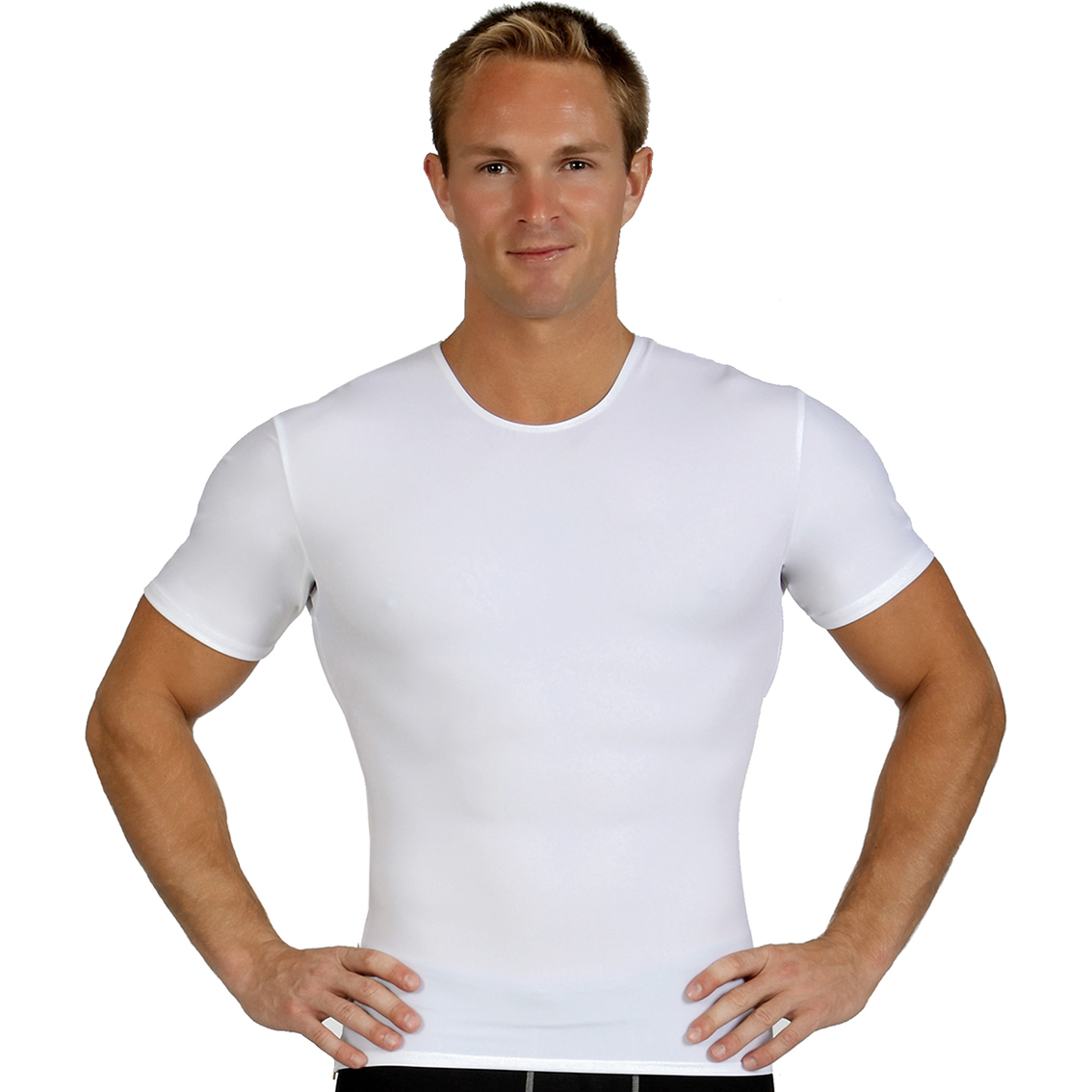 Insta Slim Zip Side Compression Crew Neck Shirt | Undershirts ...