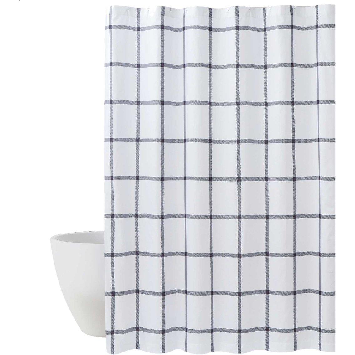 Truly Soft Printed Windowpane  72 x 72 in. Shower Curtain - Image 2 of 3