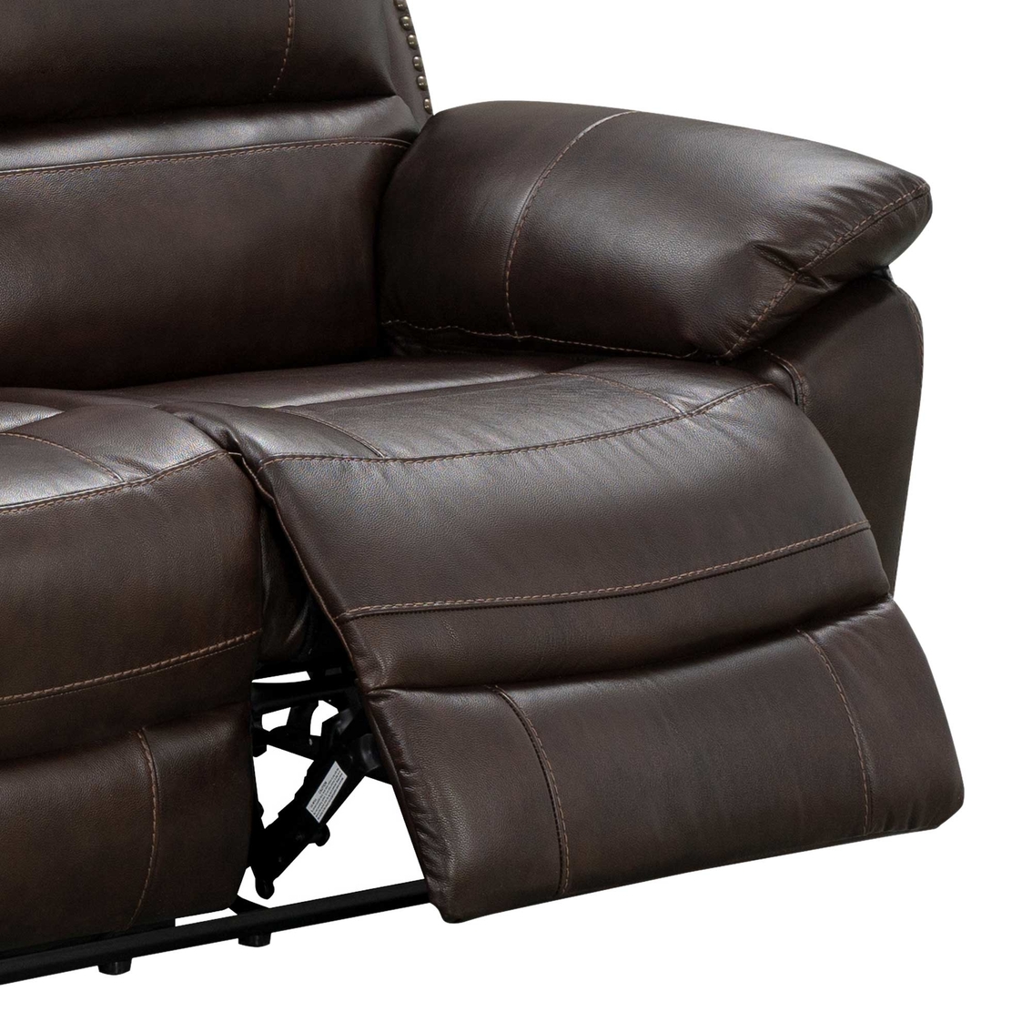 Abbyson Sorento Leather Reclining Sofa - Image 4 of 7