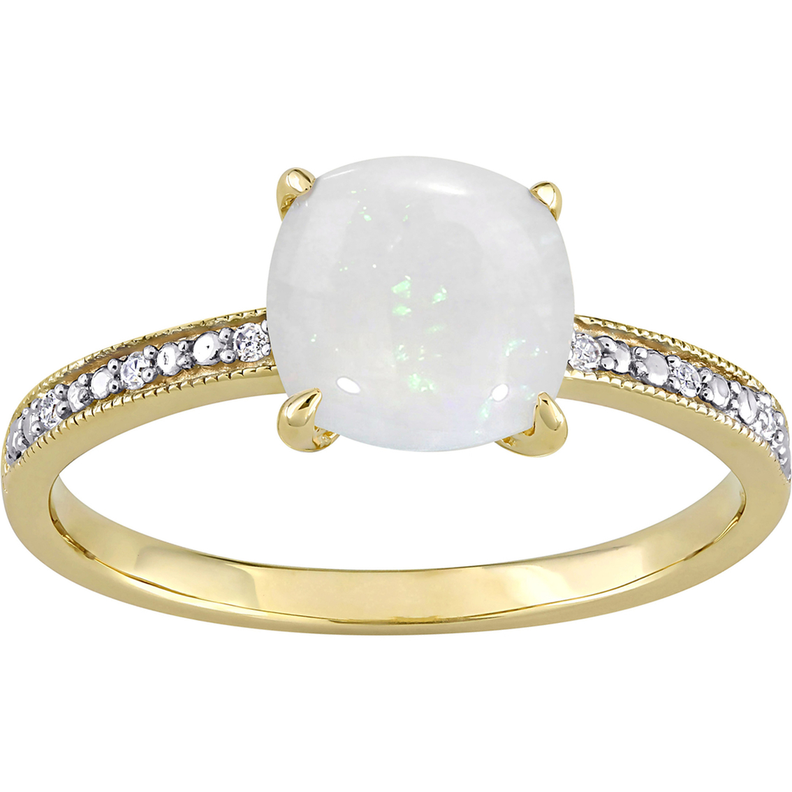 Sofia B. 10k Yellow Gold 1 1/3 Ctw Opal And Diamond Accent Ring ...