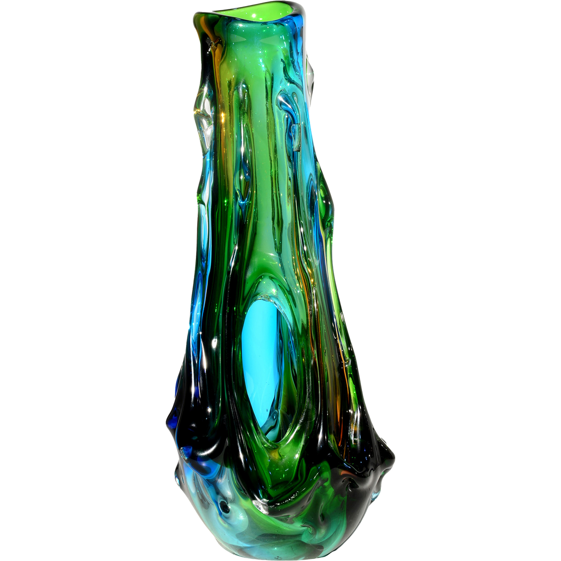 Dale Tiffany Fuji Lava Hand Blown Art Glass Vase