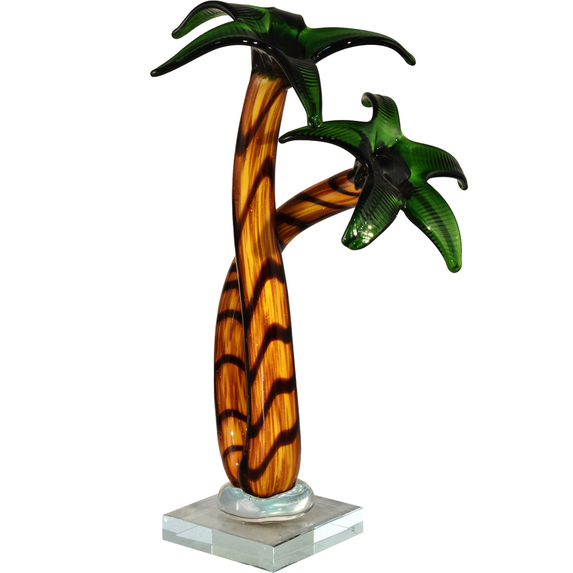 Dale Tiffany Palm Tree Art Glass Sculpture