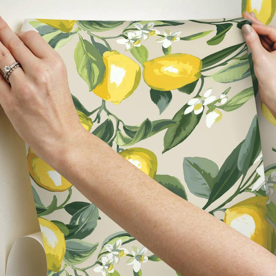 RoomMates Lemon Zest Peel and Stick Wallpaper - Image 3 of 9