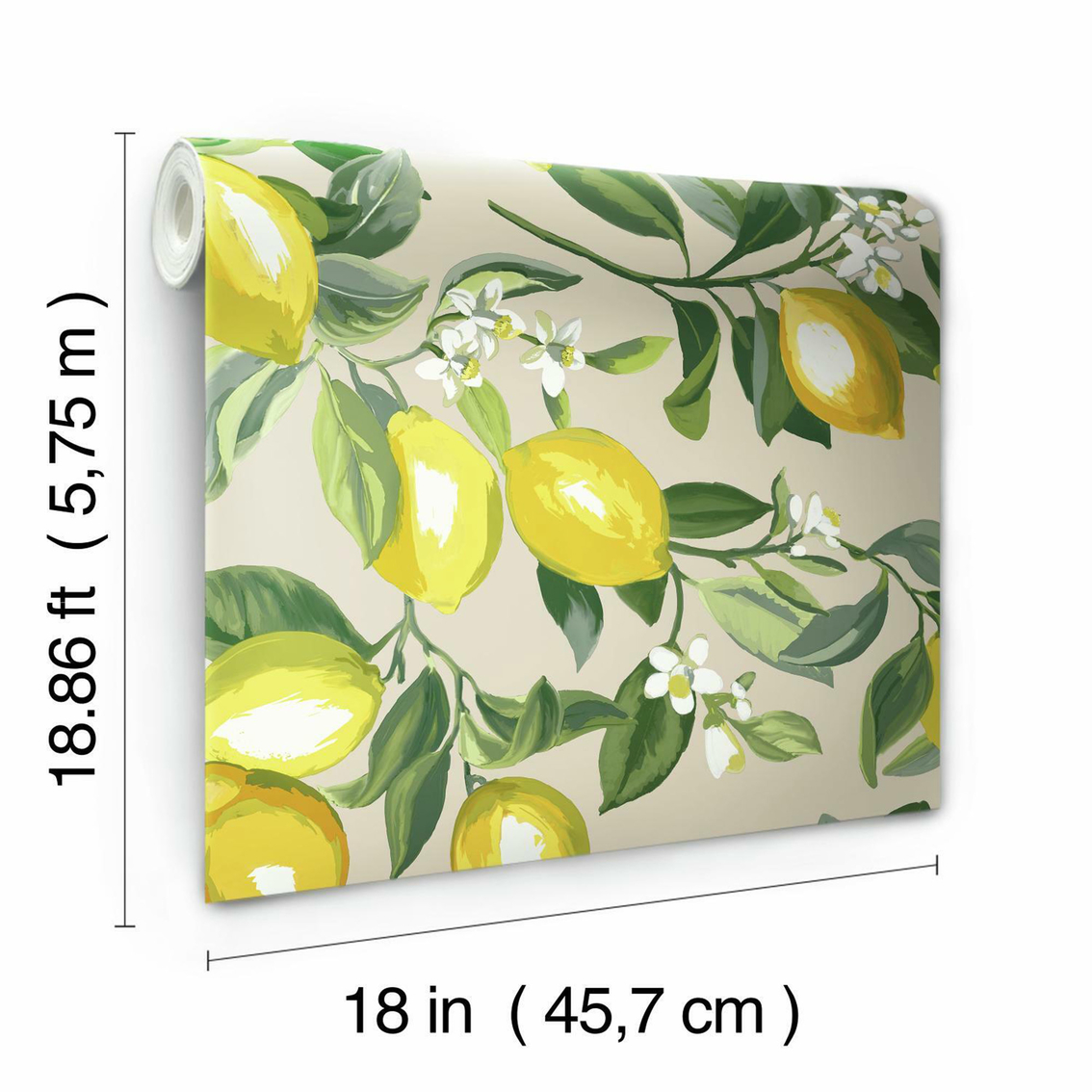 RoomMates Lemon Zest Peel and Stick Wallpaper - Image 4 of 9