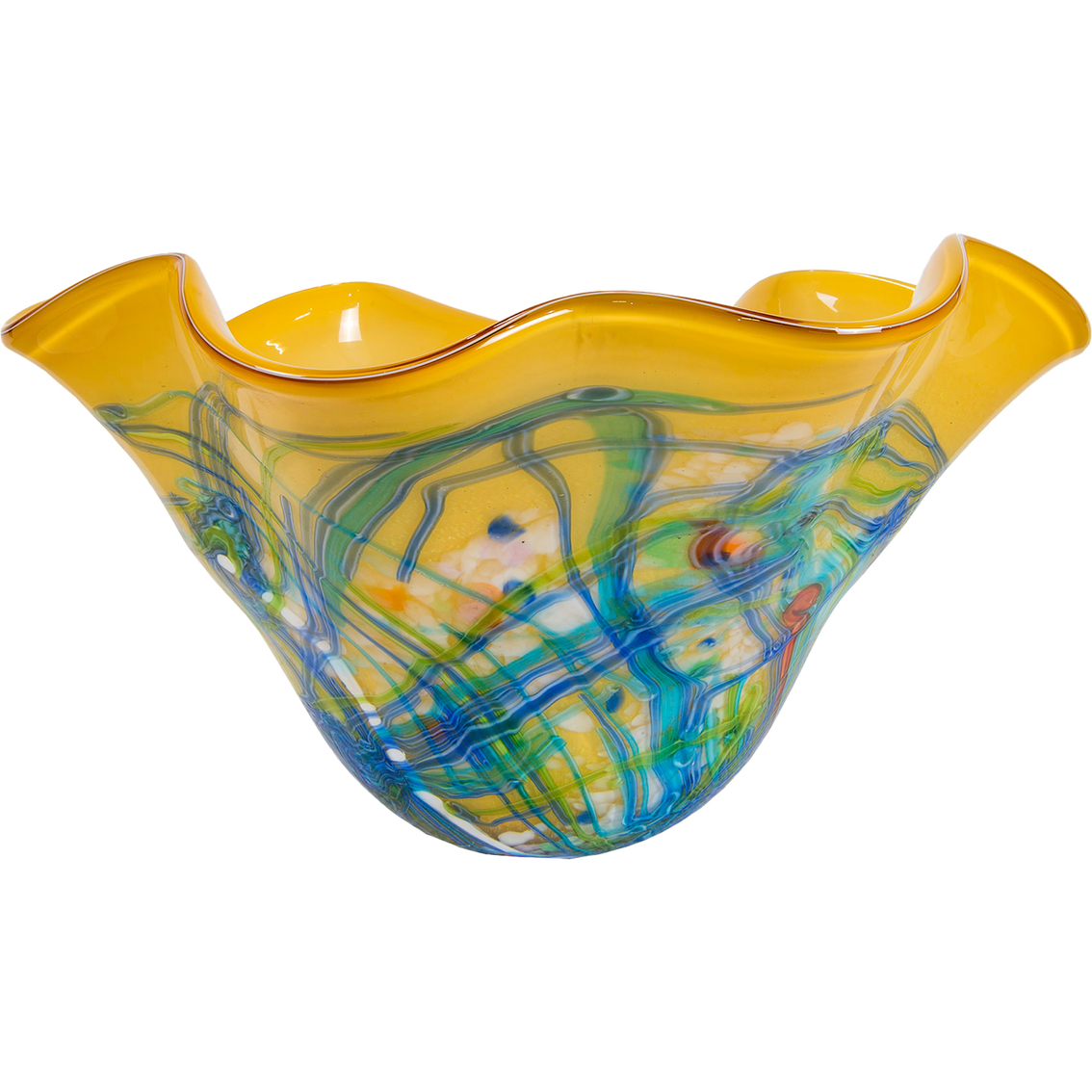 Dale Tiffany Viola Hand Blown Art Glass Bowl