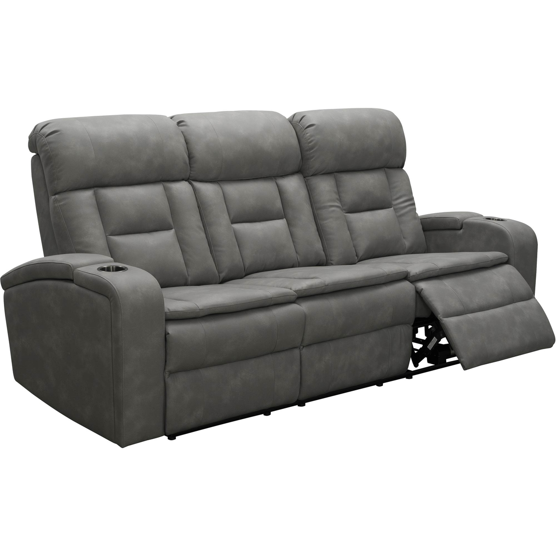 Abbyson Henley Triple Power Reclining Sofa with iTable - Image 2 of 8