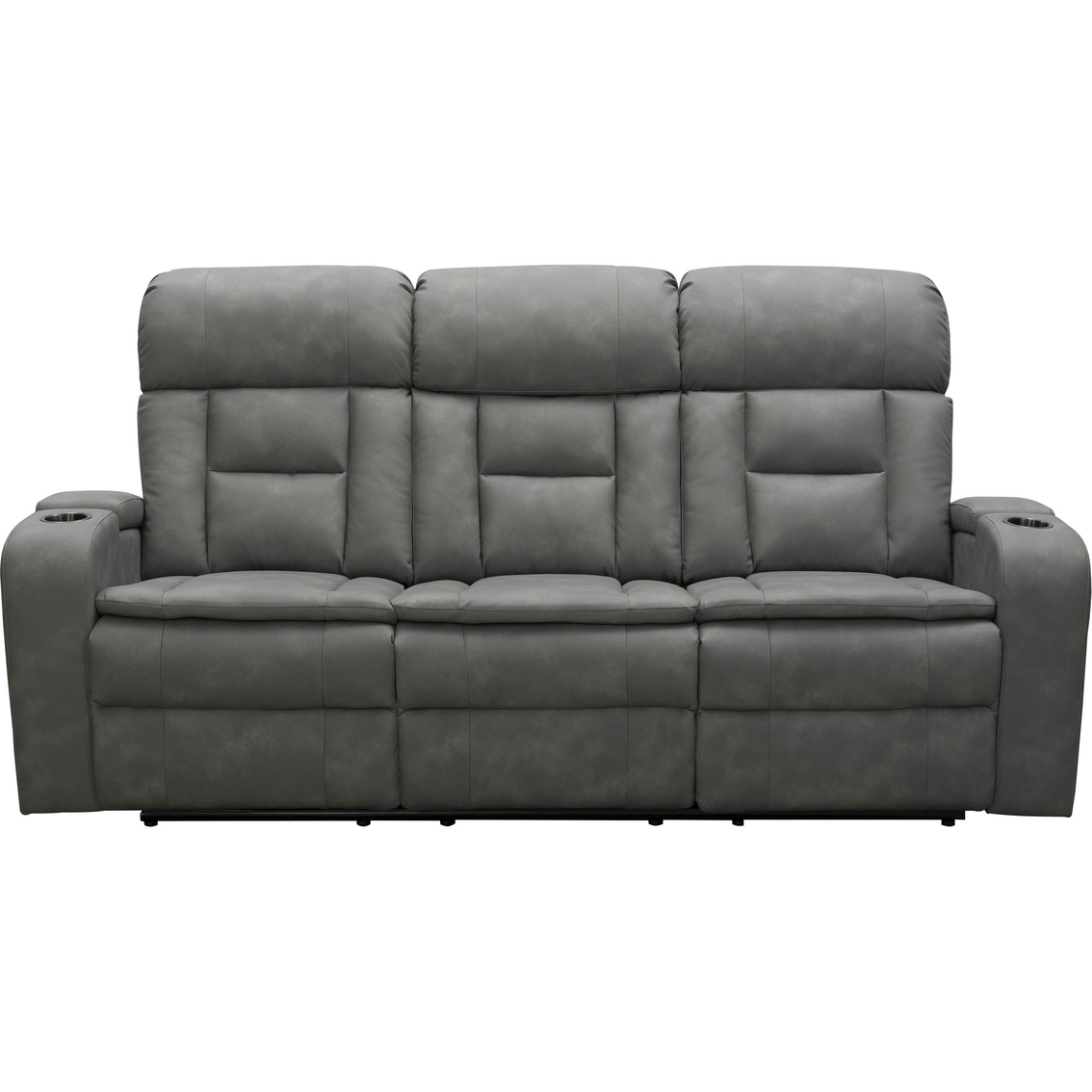 Abbyson Henley Triple Power Reclining Sofa with iTable - Image 4 of 8
