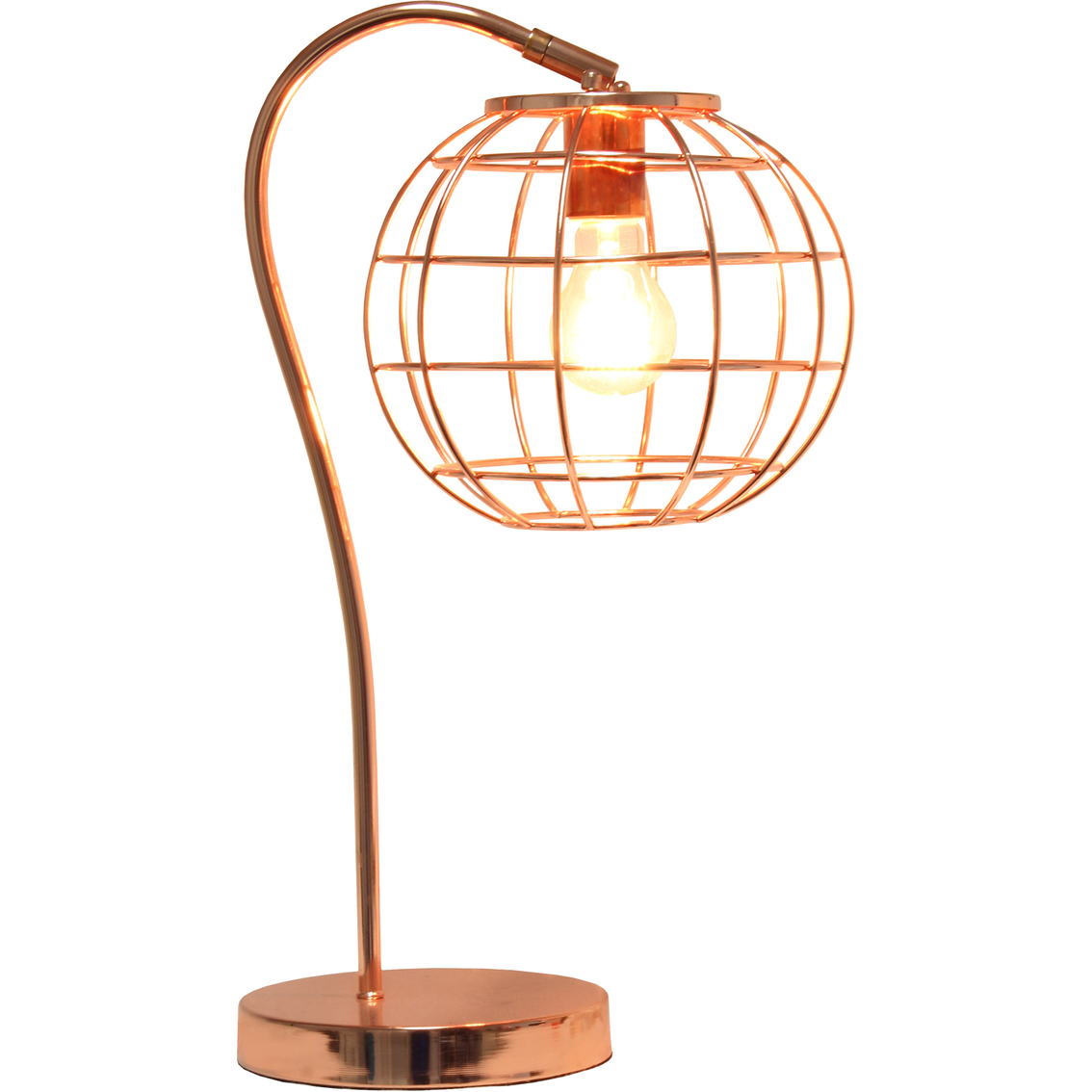 Lalia Home 20 in. Arched Metal Cage Table Lamp - Image 2 of 7