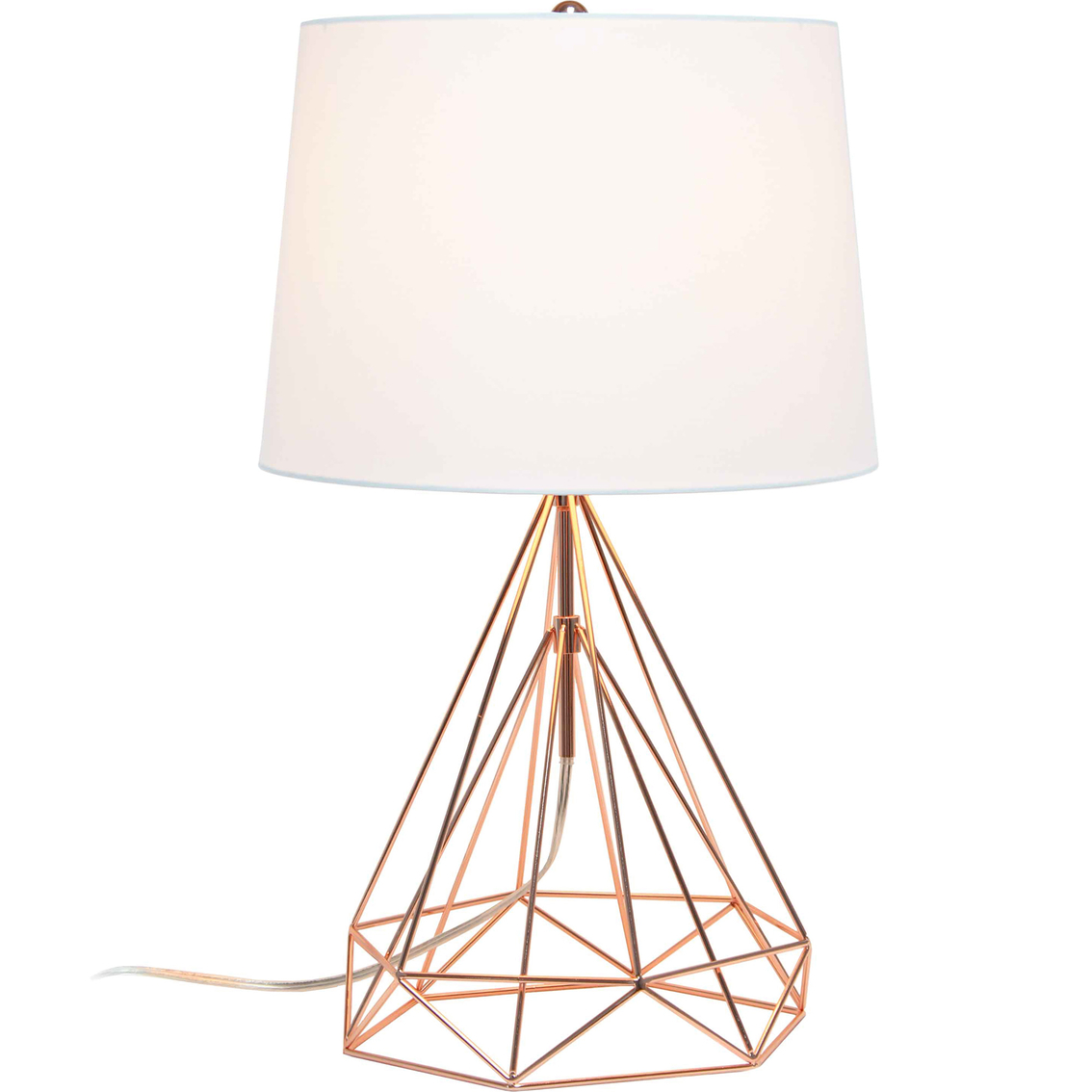 Lalia Home 23.5 in. Geometric Matte Wired Table Lamp with Fabric Shade - Image 2 of 8