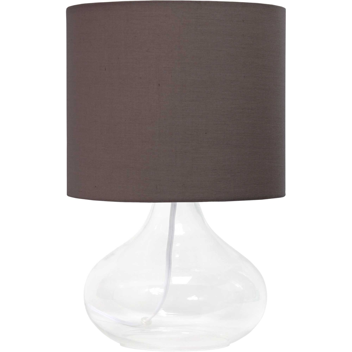 Simple Designs Glass Raindrop 13.5 in. Table Lamp