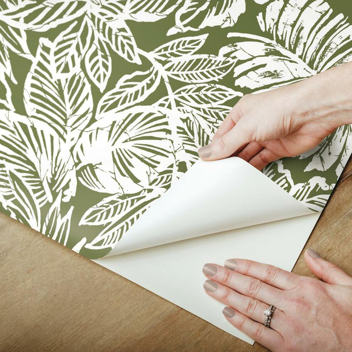 RoomMates Batik Tropical Leaf Peel and Stick Wallpaper - Image 2 of 7