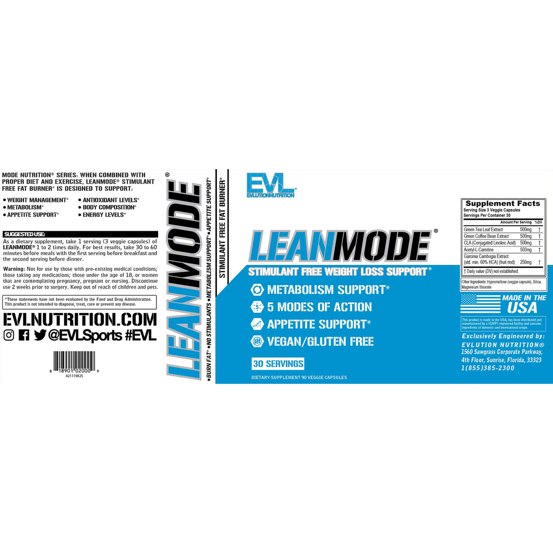 EVL LeanMode Capsules 90 ct. - Image 2 of 2