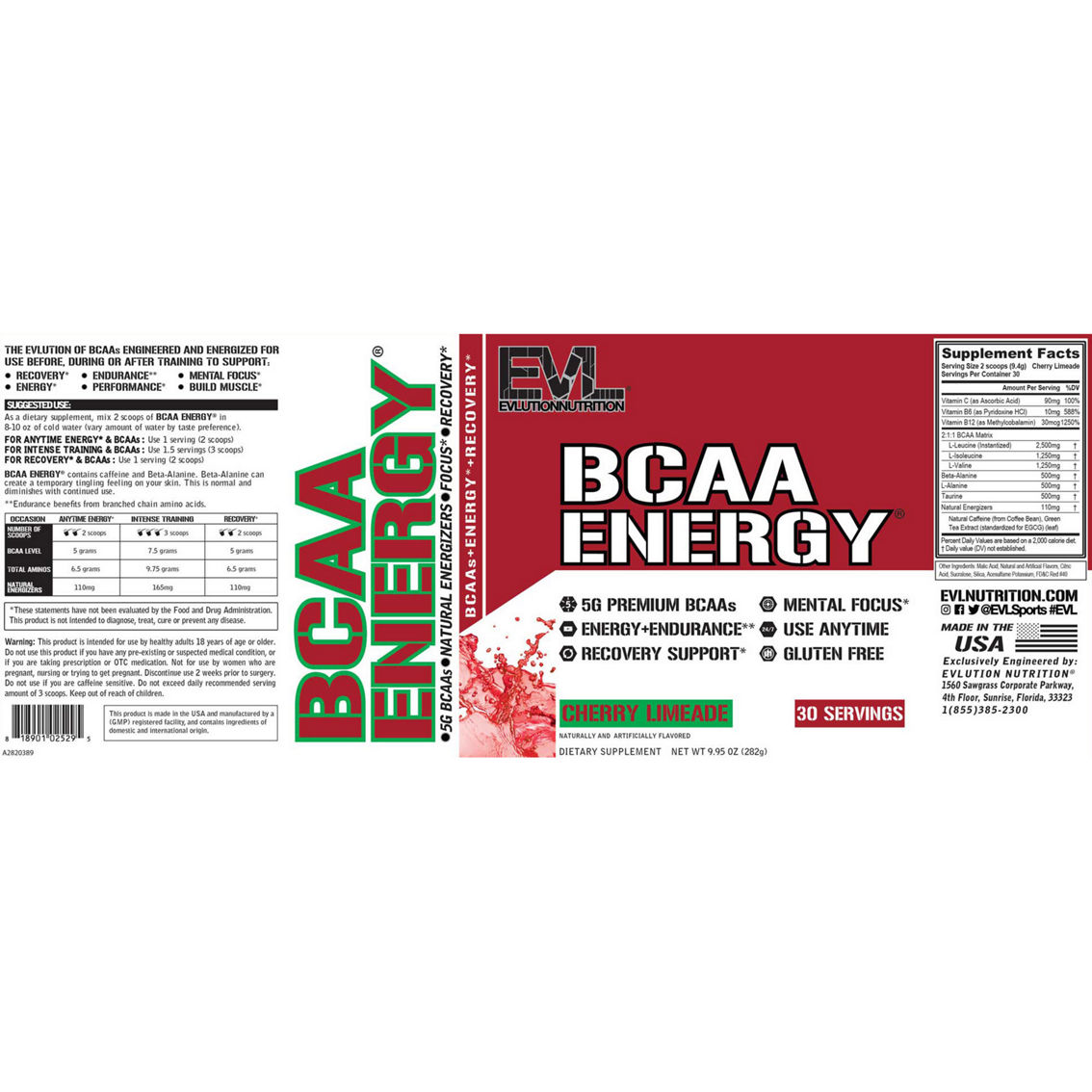 EVL BCAA ENERGY 30 Servings - Image 2 of 2