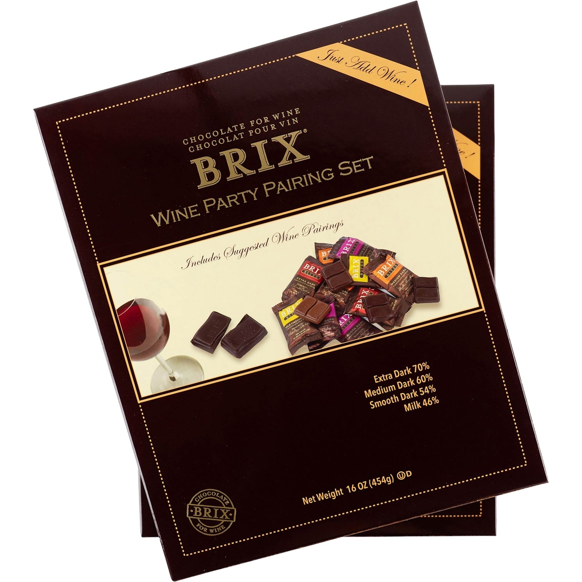 Brix Chocolate Wine Party Pairing Set Bundle 2 units, 1 lb. assorted ea.