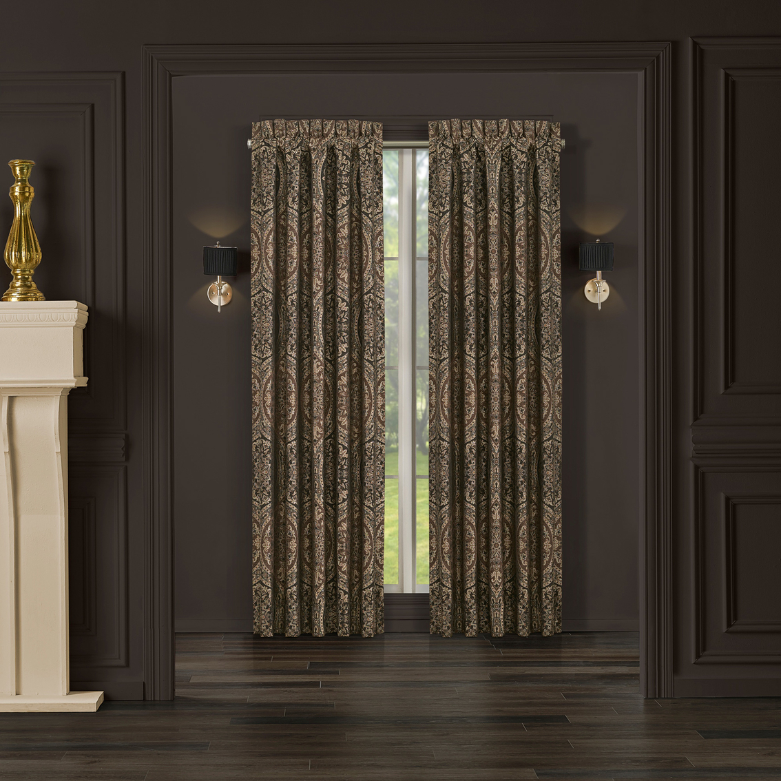 J Queen New York Mahogany Chocolate 84 In Window Panel 2 Pk Curtains Drapes Household Shop The Exchange