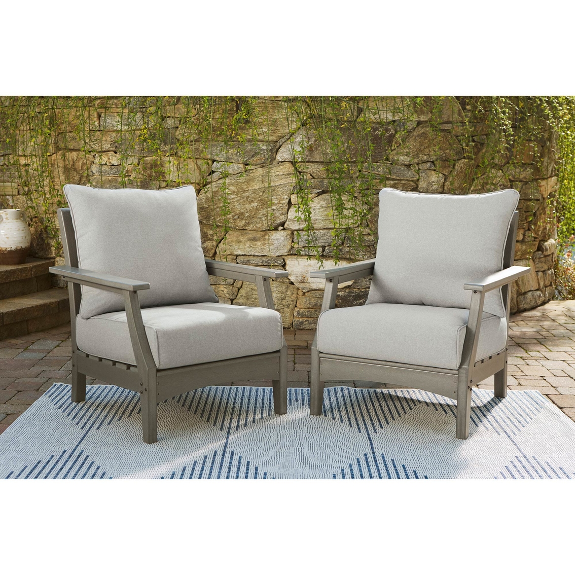 Signature Design by Ashley Visola Outdoor Lounge Chair 2 pk. - Image 2 of 6