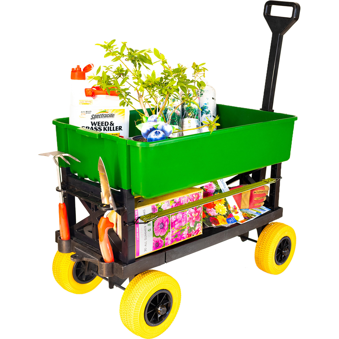 Mighty Max Cart, Yellow And Green, Gardening & Pruning Tools, Patio,  Garden & Garage