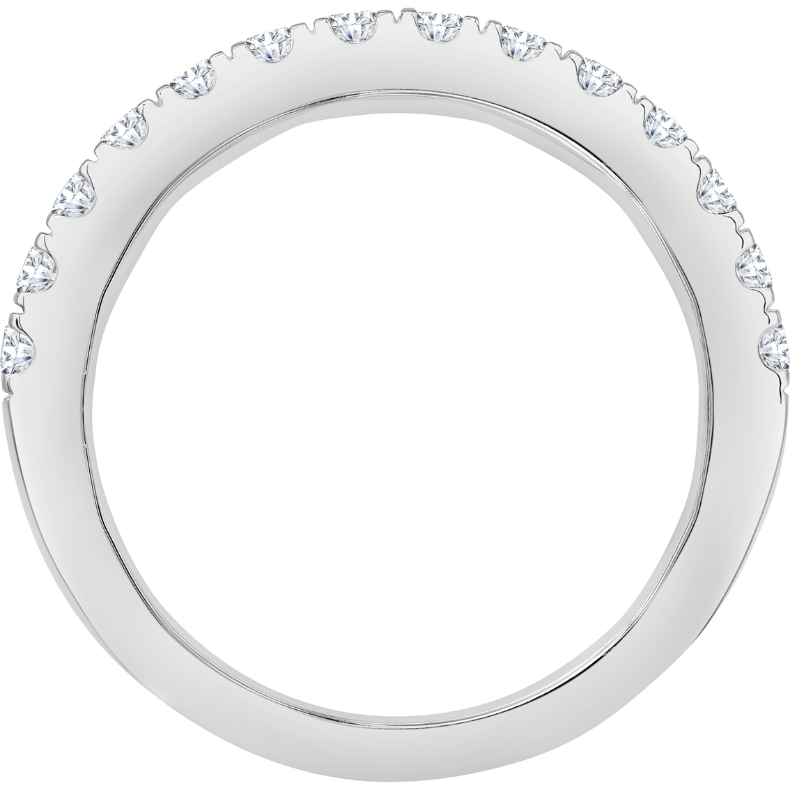 Badgley Mischka 14K White Gold 1/2 CTW Lab Grown Diamond Anniversary Ring Size 7 - Image 3 of 3