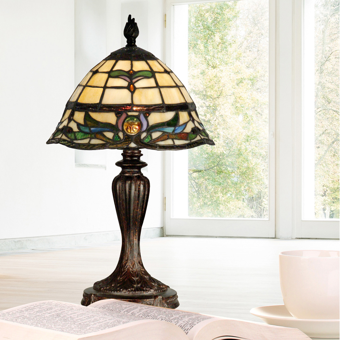 Dale Tiffany Jassmyne 18.5 in. Table Lamp - Image 2 of 2