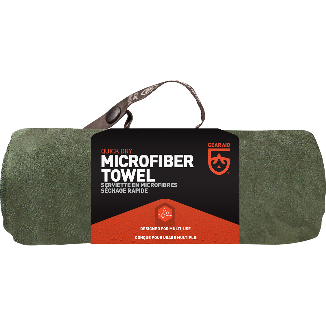 Microfiber Towel Quick Drying Absorbent Antibacterial Lightweight Packable Army 