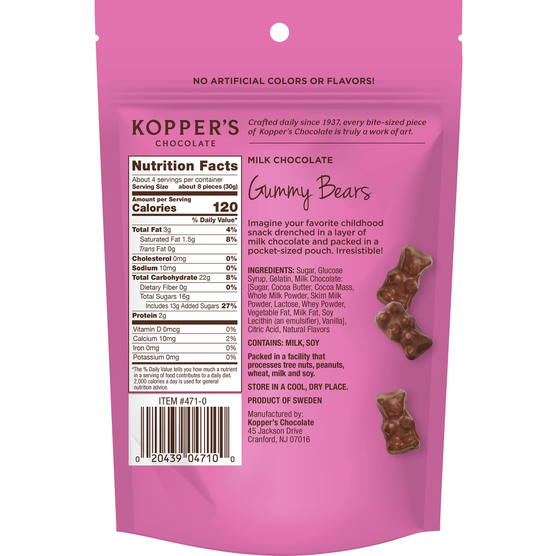 Koppers Chocolate Covered Gummy Bears - Image 2 of 2