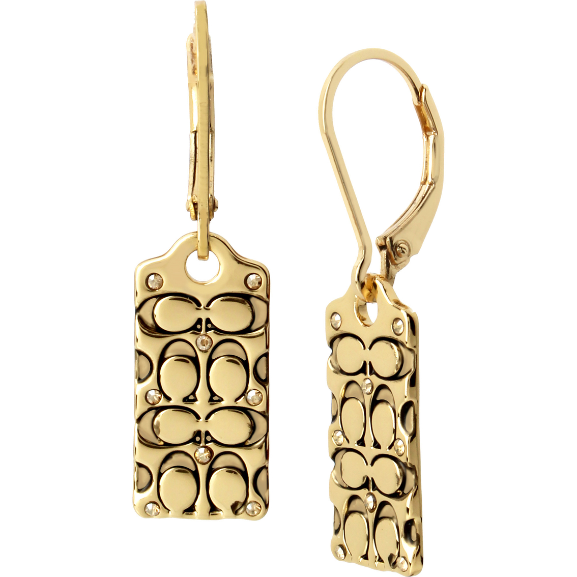 Coach Quilted C Swarovski Crystals Drop Earrings | Fashion Earrings |  Jewelry & Watches | Shop The Exchange