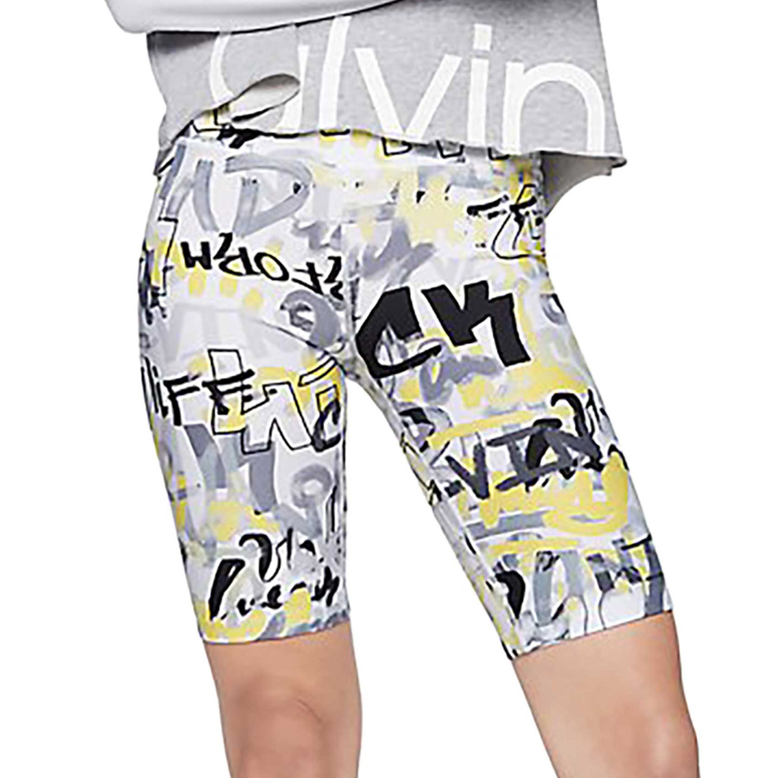 Calvin Klein Performance 5 In. High Waist Printed Bike Shorts | Shorts ...