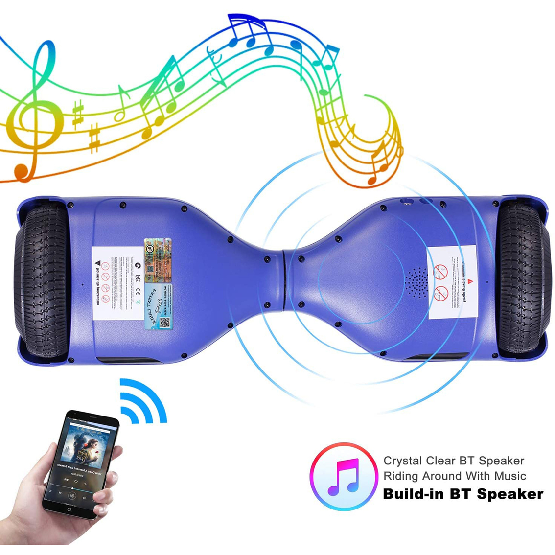 GlareWheel Hoverboard with Bluetooth Speaker - Image 4 of 5