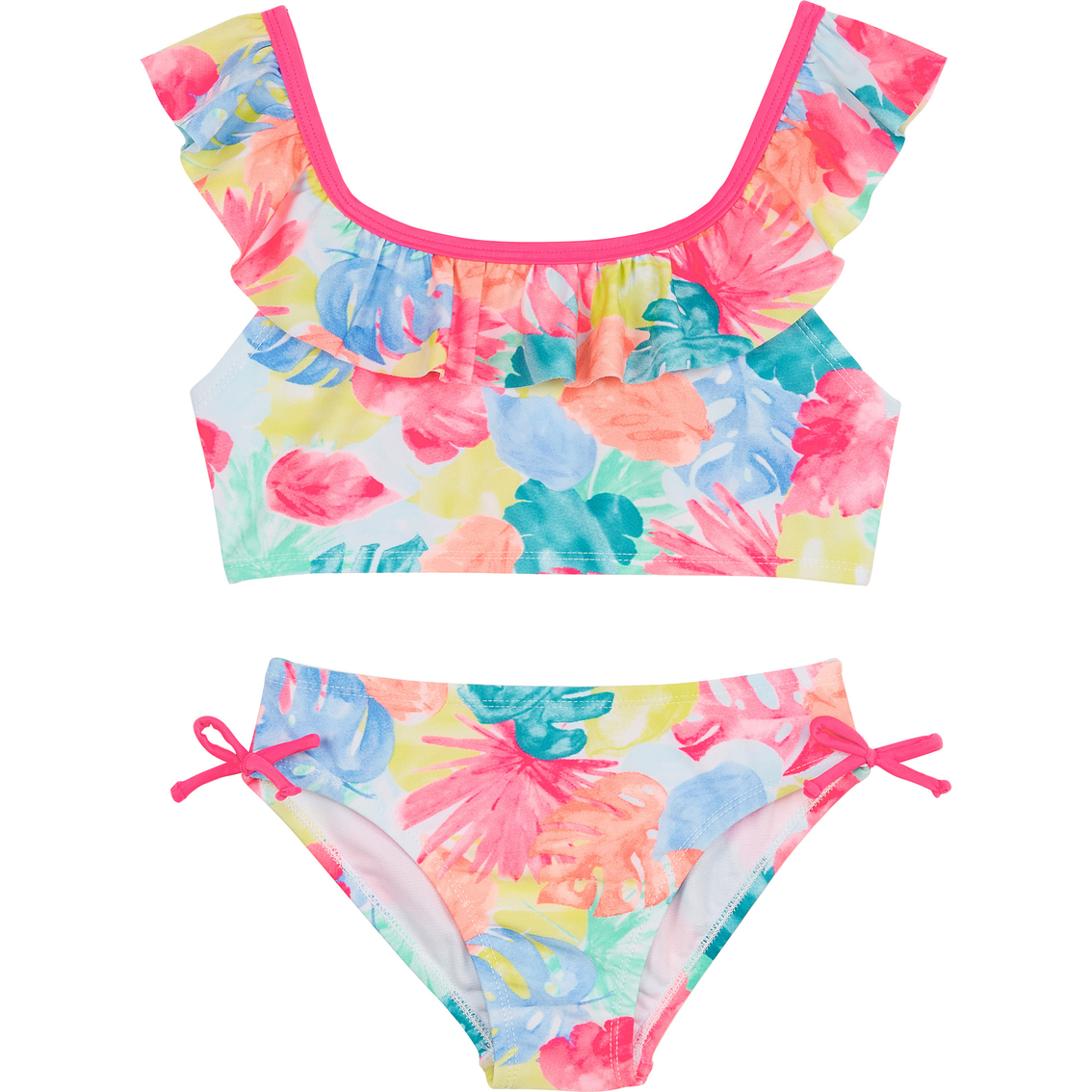 Shelloha Little Girls Aqua Palms 2 Pc. Swimsuit | Girls 4-6x | Clothing ...