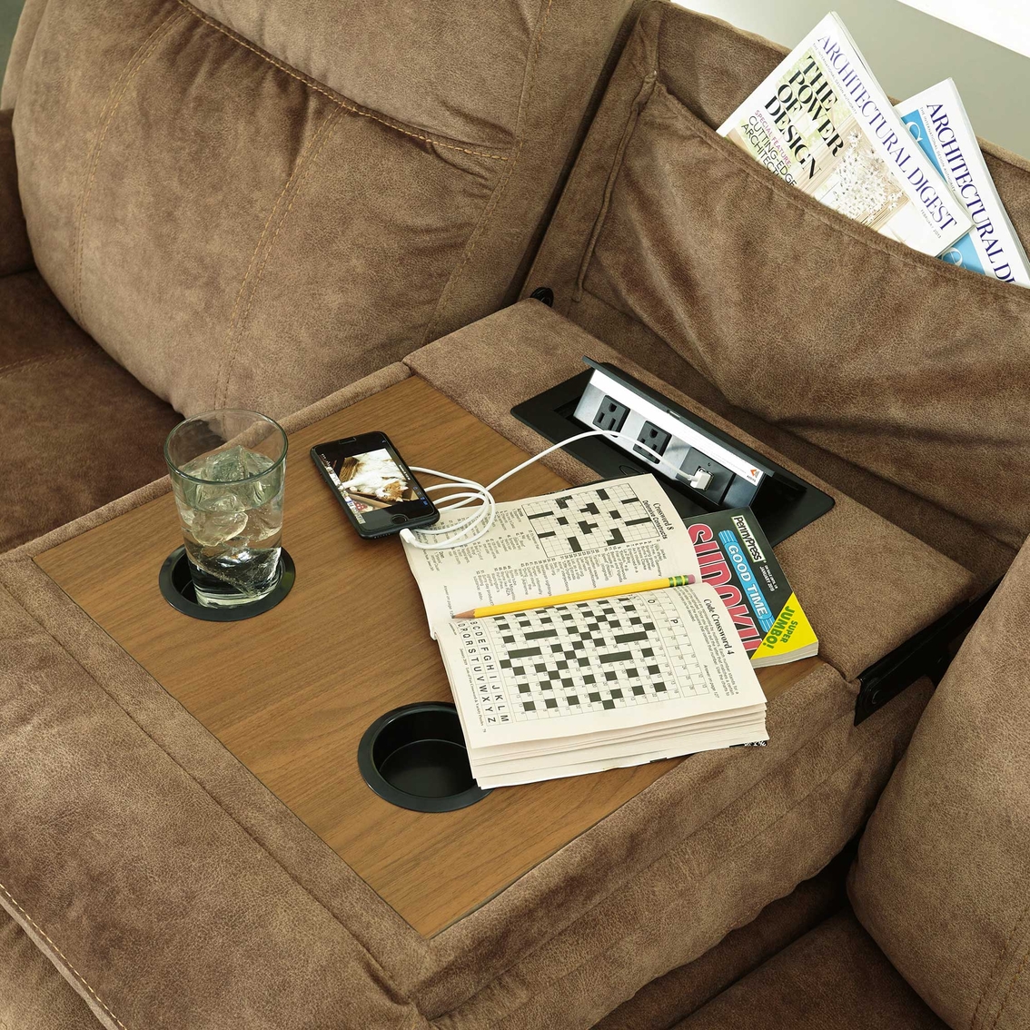 Signature Design by Ashley Huddle Up Reclining Sofa and Loveseat 2 pc. Set - Image 7 of 10