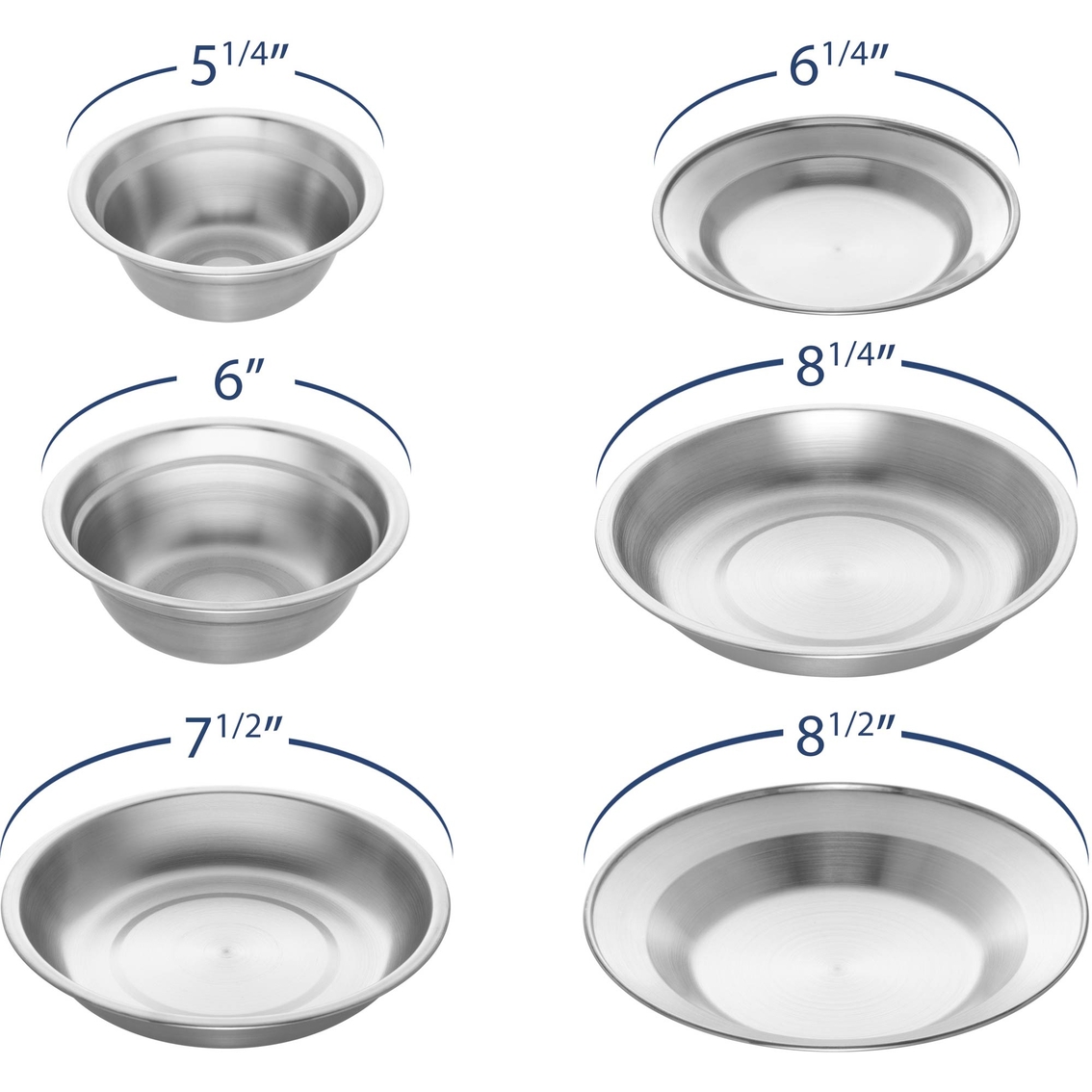 Wealers Stainless Steel Plates and Bowls Camping Set 24 pc. - Image 2 of 6