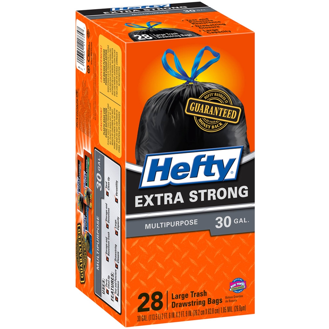 Hefty Strong Large Trash Bags, 30 Gallon, 28 Count