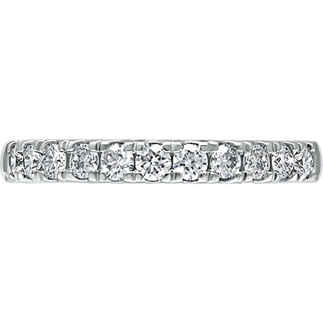 Ray of Brilliance 14K White Gold 1/2 CTW Lab Grown Channel Wedding Band - Image 2 of 4