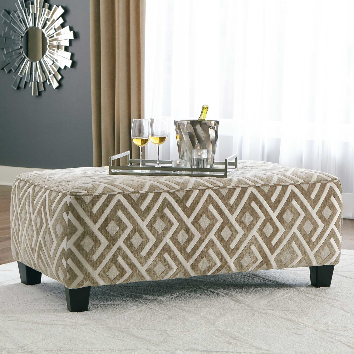 Signature Design by Ashley Dovemont Oversized Accent Ottoman - Image 4 of 4