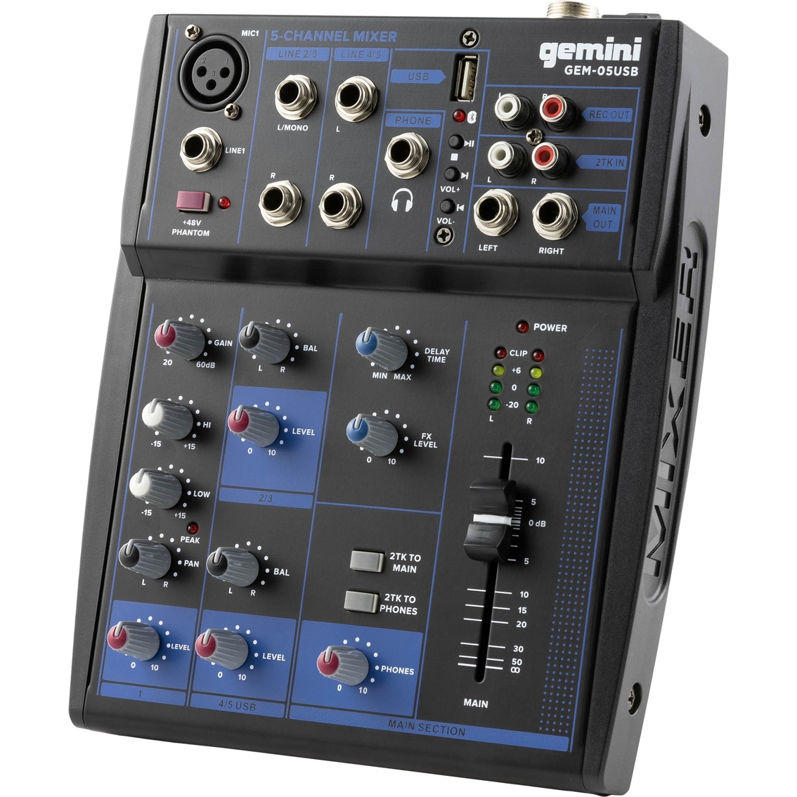 Gemini GEM-05USB 5-Channel USB and Bluetooth Mixer - Image 5 of 5