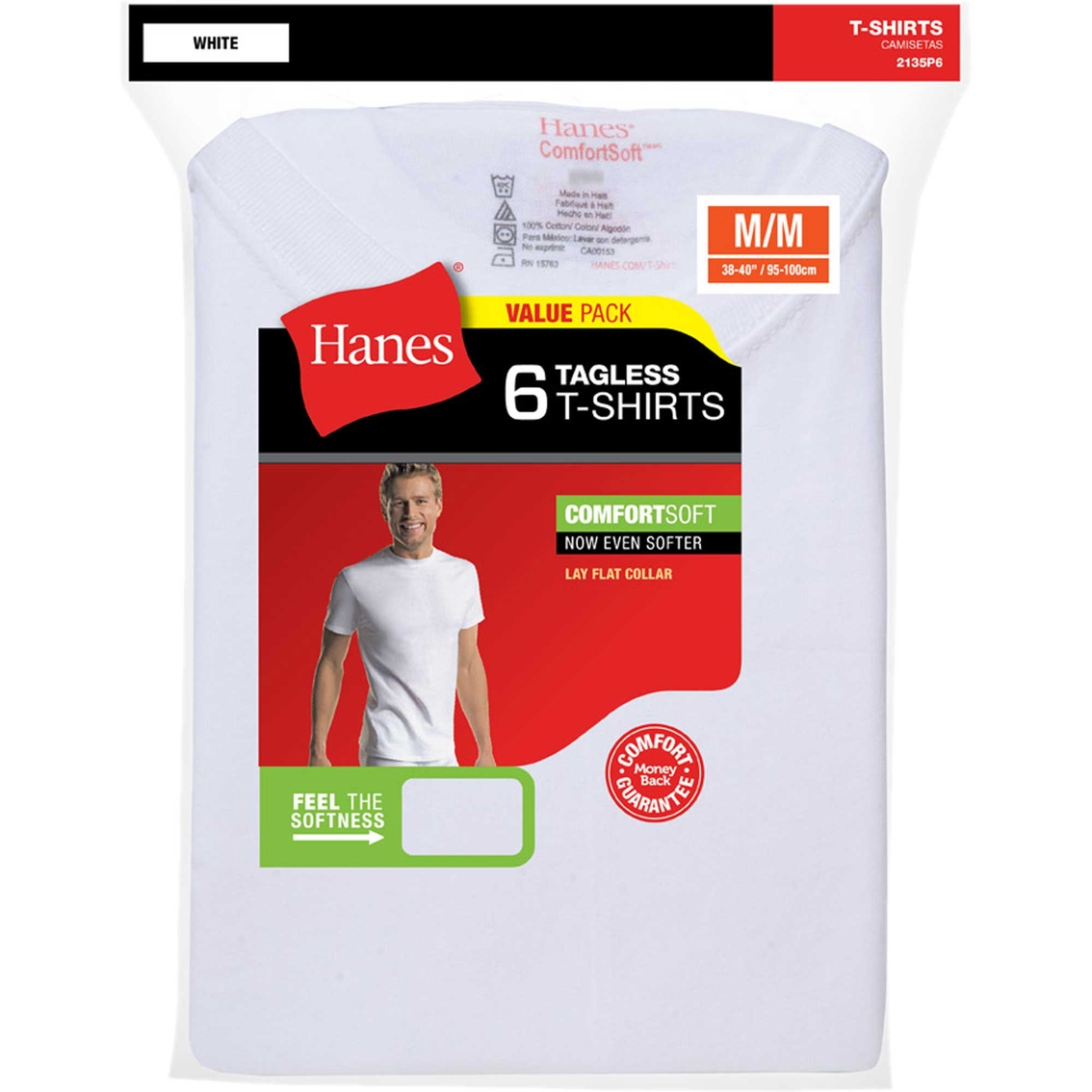 Hanes Fresh Iq Comfort Soft White Crewneck Tee 6 Pk., Undershirts, Clothing & Accessories