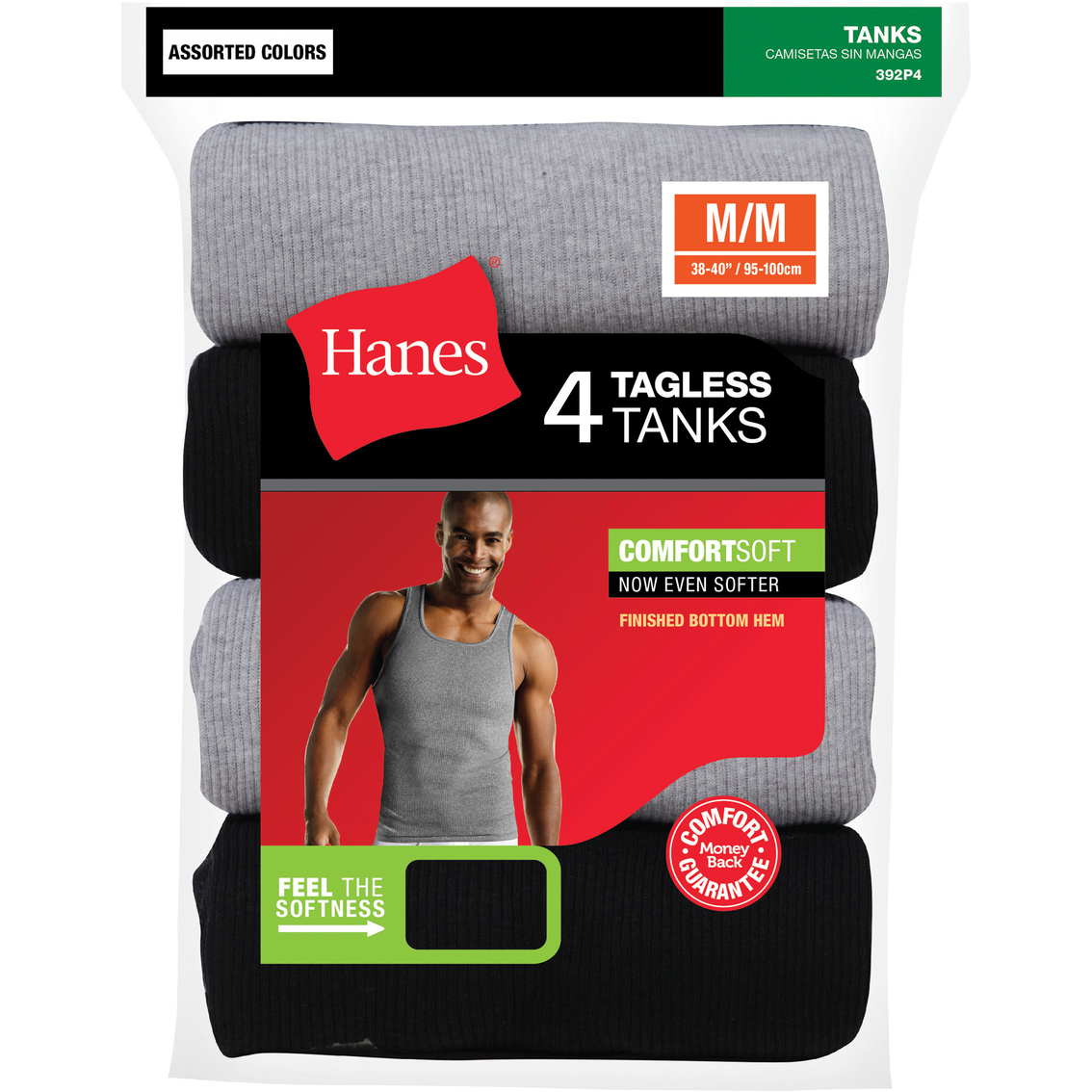 Hanes Soft And Breathable Tank Top 6 Pk., Assorted, Undershirts, Clothing  & Accessories