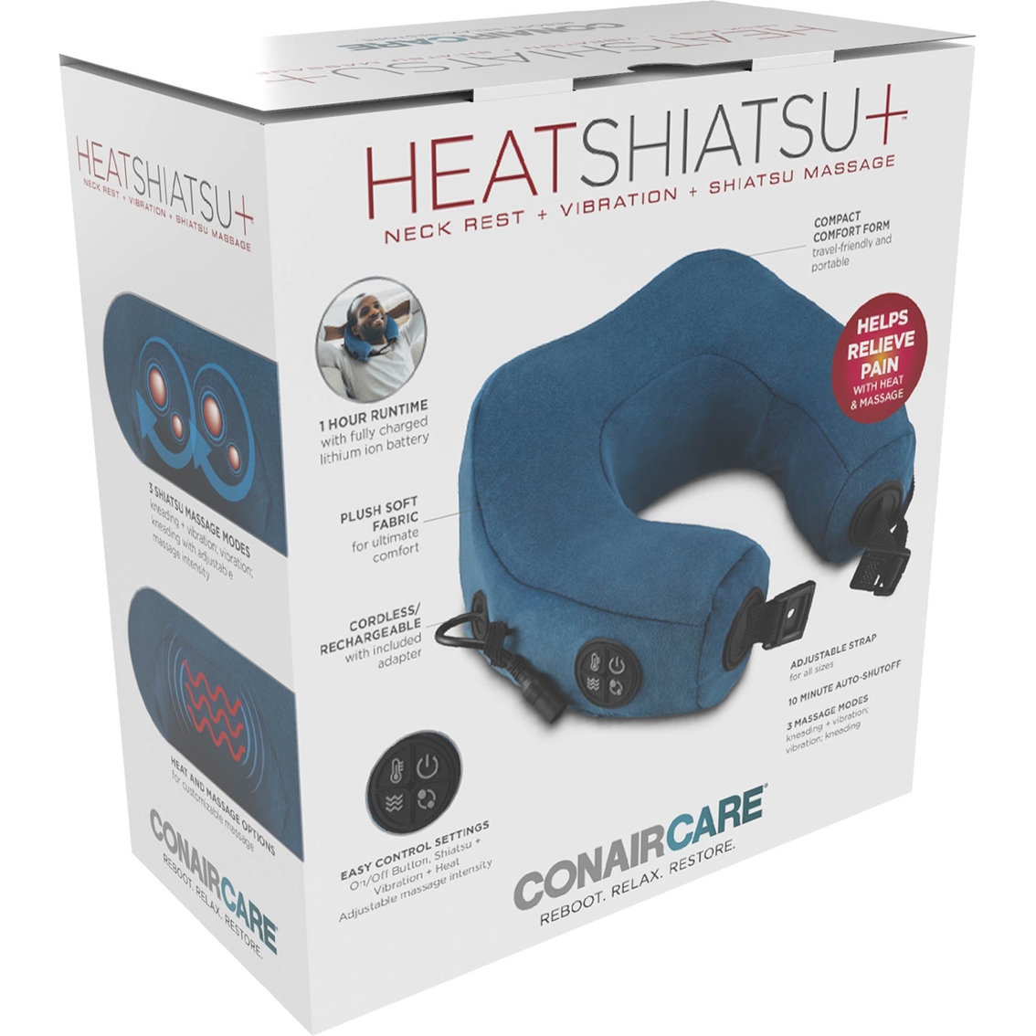 Conair Cordless Neck Rest Pillow with Shiatsu, Heat & Vibration - Image 2 of 8