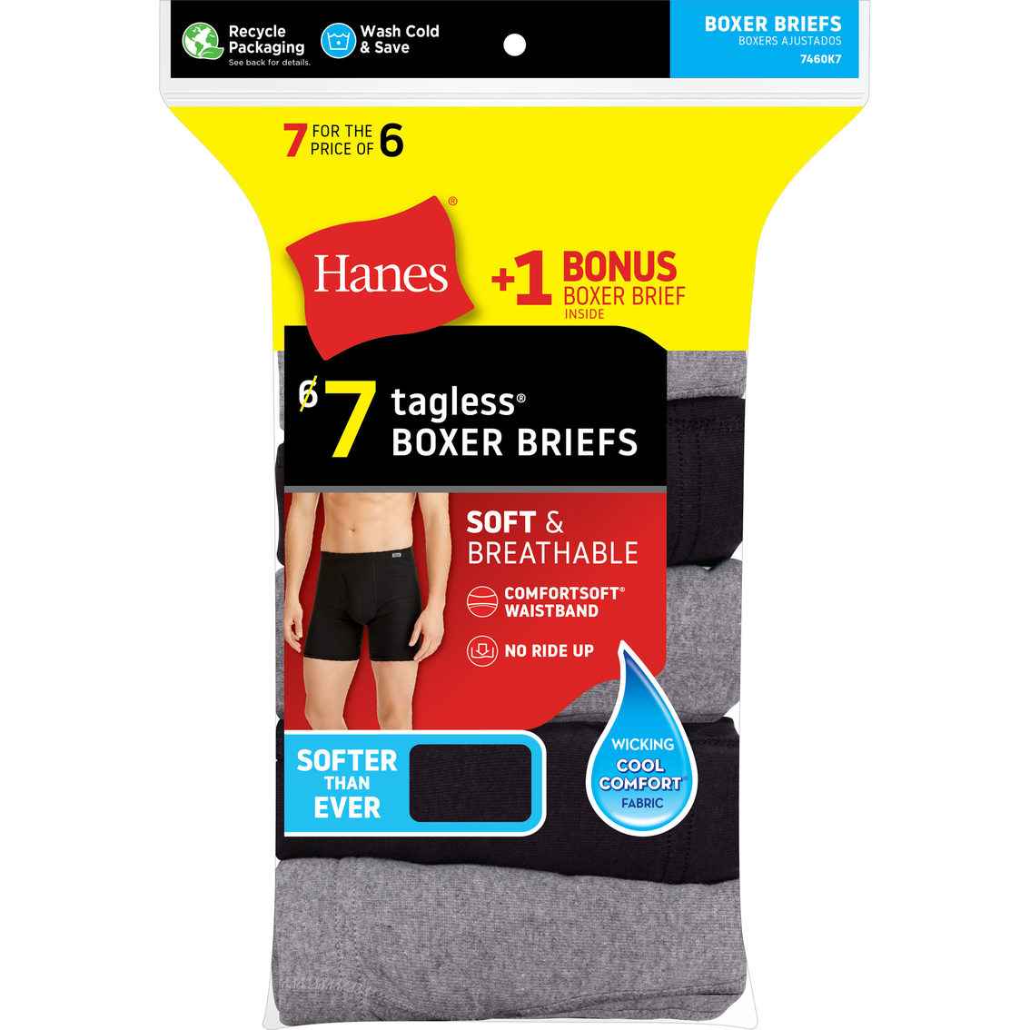 Hanes Boxer Briefs 6 Plus 1 Bonus Pack | Underwear | Clothing ...