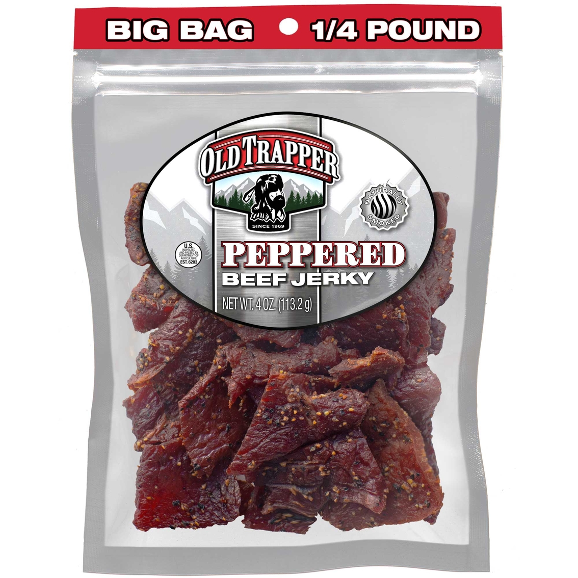 Old Trapper Peppered Jerky 4 oz.