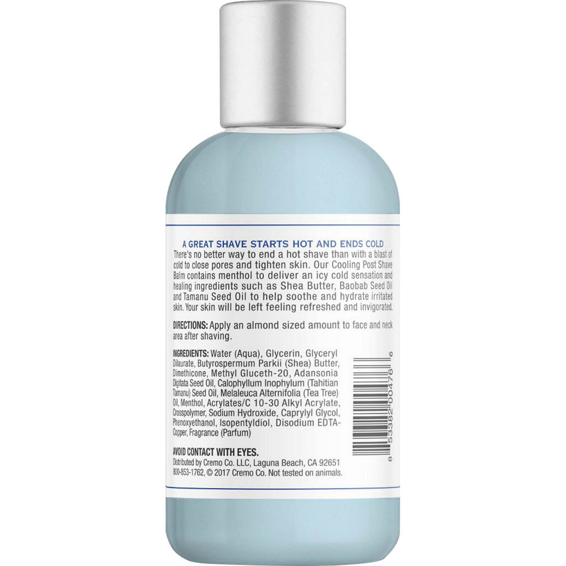 Cremo Refreshing Mint Cooling Post Shave Balm 4 oz. - Image 2 of 2
