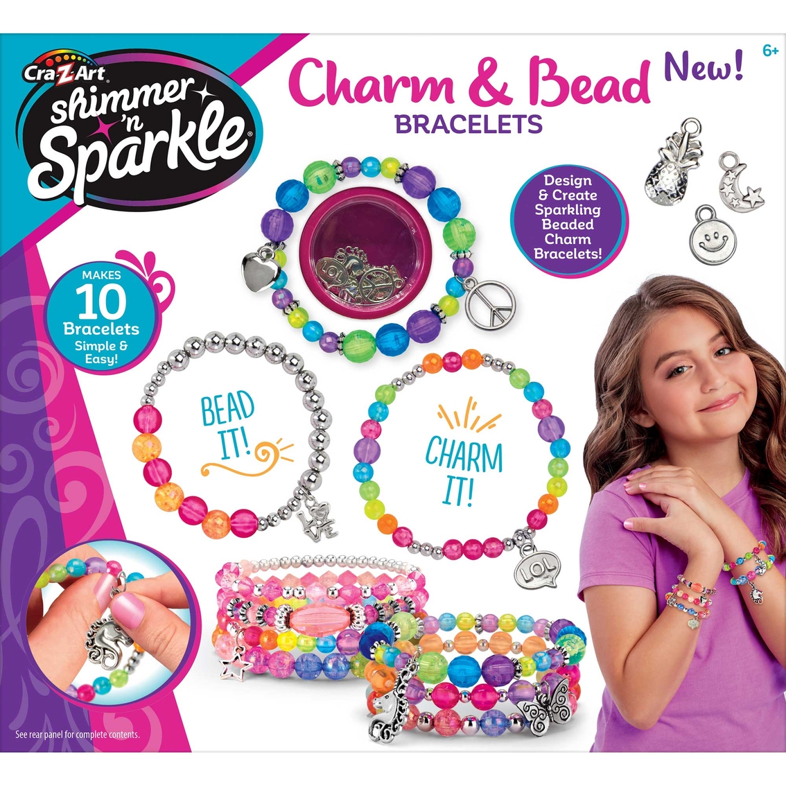 Cra-z-art Shimmer 'n Sparkle Charm And Bead Bracelet Kit