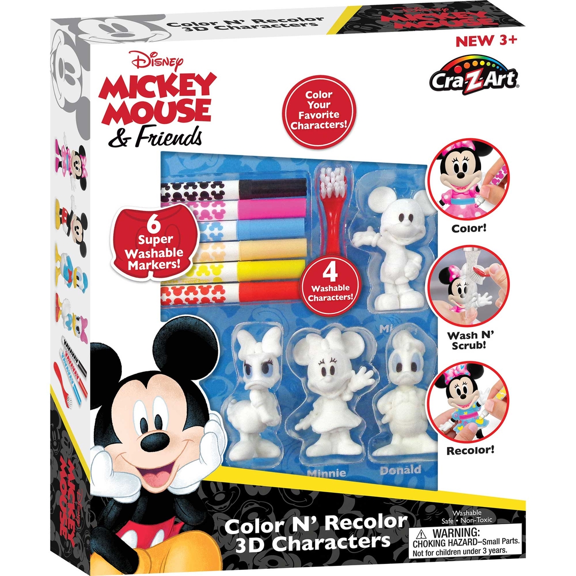 Cra-Z-Art Disney Mickey Mouse and Friends Color N' Recolor 3D Characters Set - Image 3 of 9
