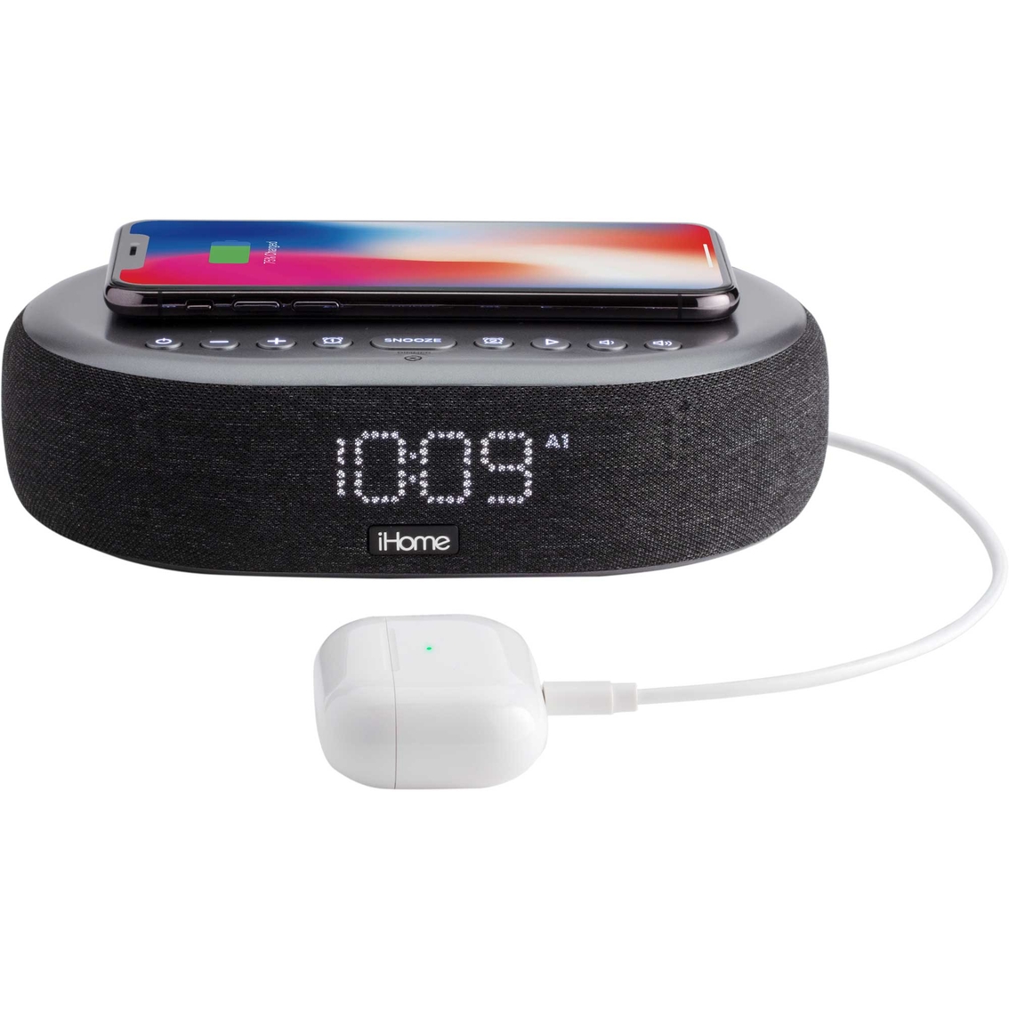 iHome TimeBoost Bluetooth Stereo Alarm Clock with Speakerphone and USB Charging - Image 7 of 10