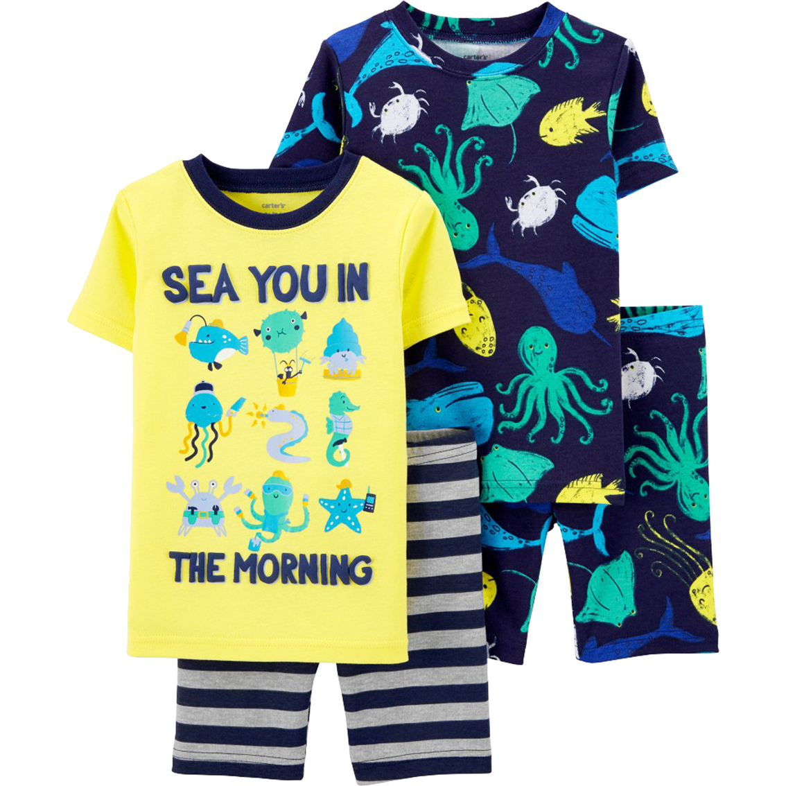 Carter's Toddler Boys Sea Snug Fit 100% Cotton Pajamas 4 Pc. Set ...