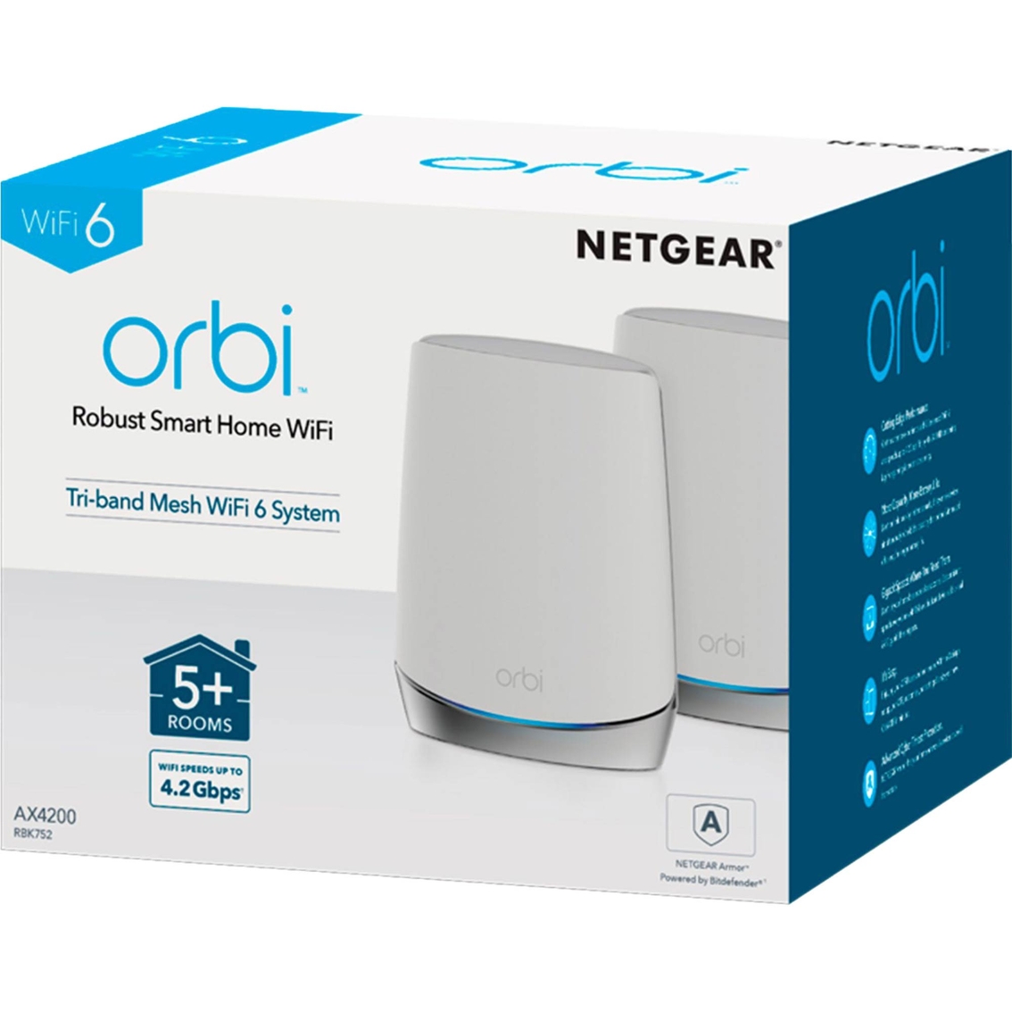 Netgear Orbi Whole Home Tri-Band Mesh WiFi 6 System - Image 3 of 6